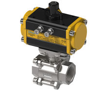 3 Piece Screw End and Socket Weld Pneumatic Operated Ball Valve