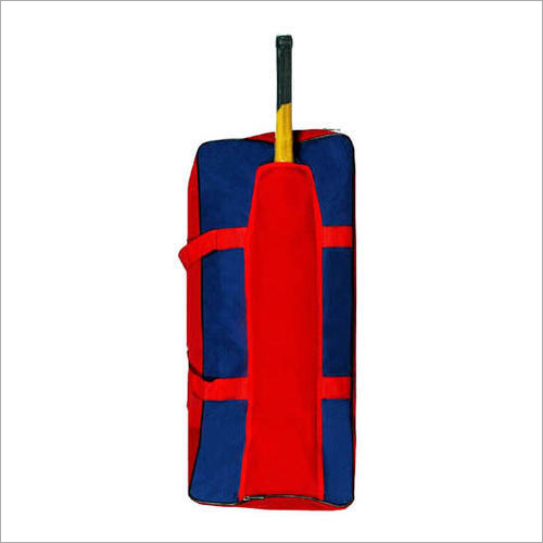 Nylon Cricket Kit Bag - Red and Blue, Zipper Closure, Shoulder Length Handle | Customized Size & Design, Enhanced Security Features