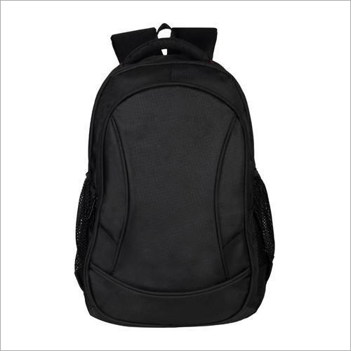 Nylon Sports School Bag - 2 Bottle Pockets Adjustable Shoulder Length Handle | Black Color Barrier and Security Features
