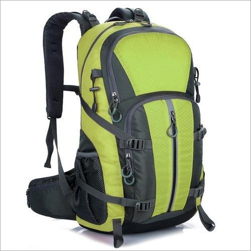 Black-Green Nylon Mountain Hiking Backpack