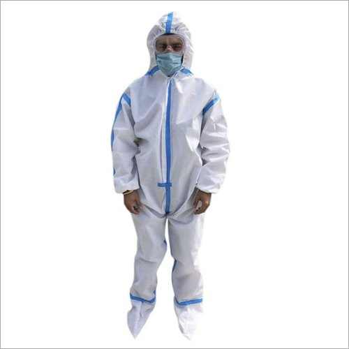 Disposable PPE Kit - White Full Body Cover, Free Size Goggles, Face Mask, Hand Gloves & Shoe Cover | Unisex Usage for Medical and Hospital Safety