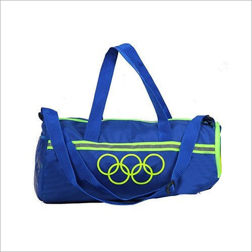 Japleen Sports Gym Bag - Nylon, 18L Capacity | Blue and Yellow, Customizable Design, Secure Zipper Closure, Comfortable Shoulder Length Handle