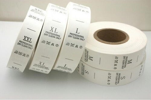 Adhesive Sticker Plain White Taffeta Labels