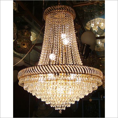 Golden Crystal Glass Antique Chandeliers Light Source: Energy Saving
