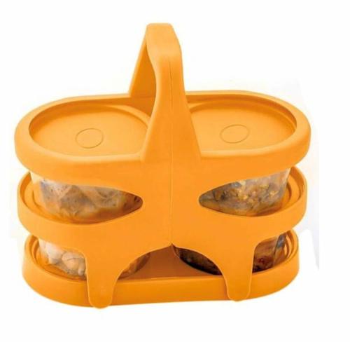 Lunch Box|tiffin Box For School Office With 4 Container(200 Ml Each) And Attractive Stand(Multicolour)