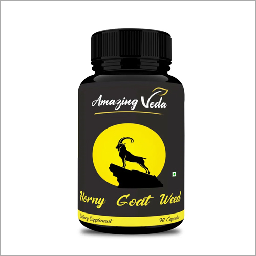 Horny Goat Weed - 90 Capsule Size | Dietary Supplement for Energy Boost, Guidelines-Based Dosage, Store in Dry Place