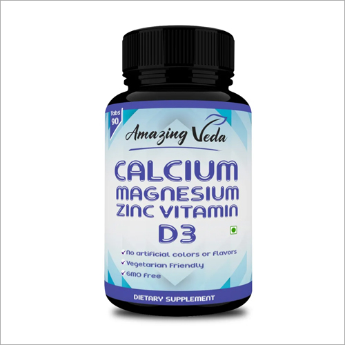 Calcium Magnesium Zinc Vitamin D3 Dietary Supplement Tablets
