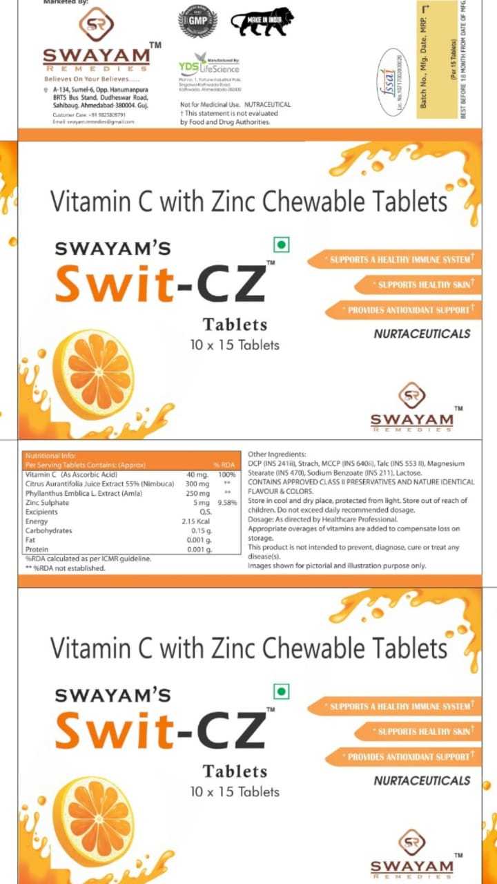 Vitamin C with Zinc Chewable Tablets