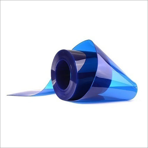 Plain Dyed Blue Pvc Strip Curtain Roll