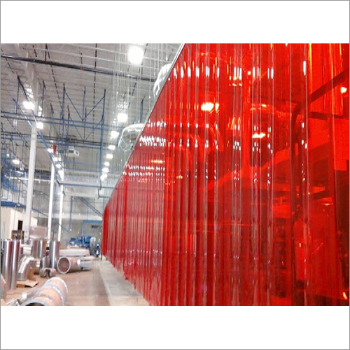 Red PVC Strip Curtain