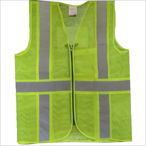 Green Football Net Polyester Safety Jacket