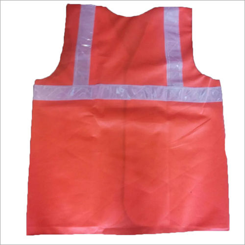 Orange Net Polyester Safety Jacket