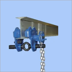 Geared Pull Push Trolley - Cast Iron, Different Sizes Available, Blue Color | Heavy Duty Design, Painted Pulley Surface for Structural Use