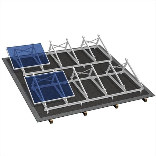 Silver Solar Rooftop Mounting Structure