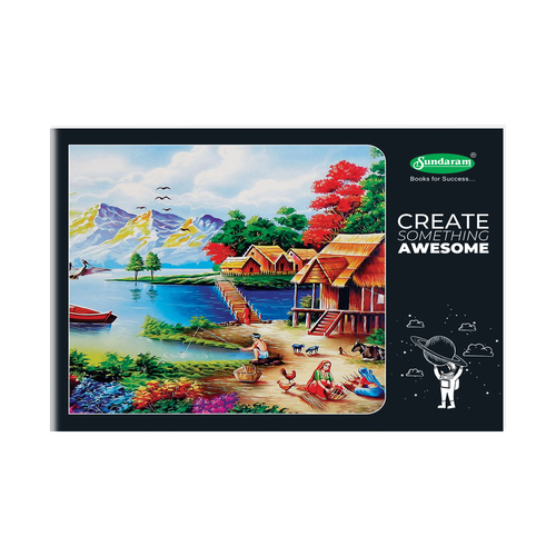 Sundaram Drawing Book - 4A Jumbo (Black) - 56 Pages (D-2) Wholesale Pack - 108 Units