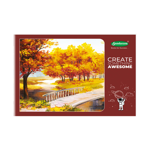 Sundaram Drawing Book - 4A Jumbo (Brown) - 36 Pages (D-6) Wholesale Pack - 168 Units