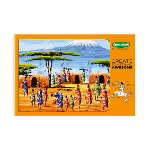 Sundaram Drawing Book - A3 (Orange) - 36 Pages (D-7) Wholesale Pack - 168 Units