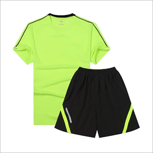 Men Volleyball Uniform - Polyester Material Green-Black Color | Short Sleeves Quick Dry Washable No Fade Dry Cleaning
