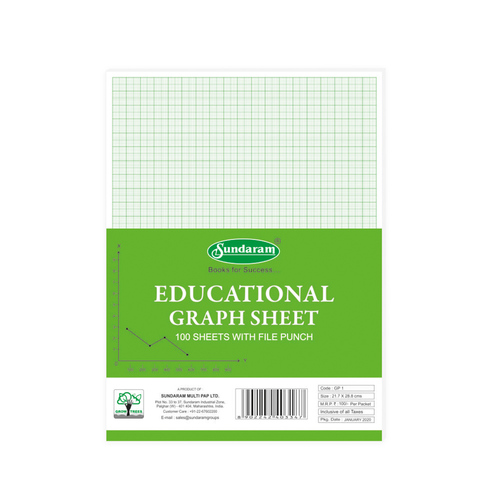 Sundaram Graph Sheets - 100 Sheets (GP-1) Wholesale Pack - 90 Units