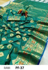 NYLON SILK SAREES WITH MINA WORK