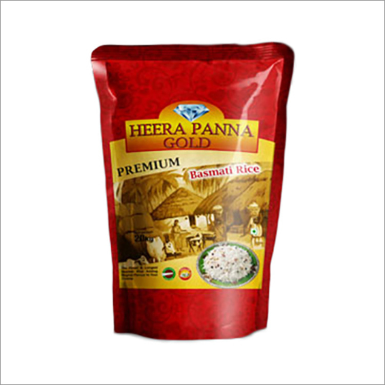 Heera Panna Gold Basmati Rice - White, High Purity, Dried | Sourced from Well-Developed Paddy Crops, Ideal for Biryani and Pulao