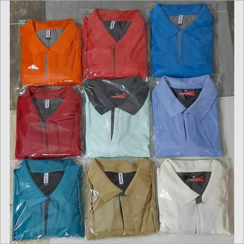 Available In Multi-Color Mens Collar T-Shirt