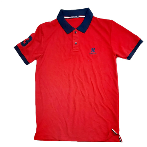 Red-Blue Mens Polo T-Shirt