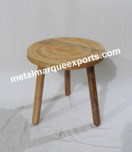 Wooden Round Table By METAL MARQUE
