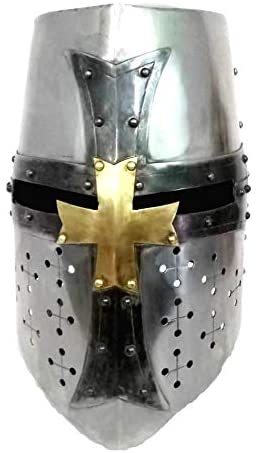 B07vm7qs8c Medieval Armor Knight Crusader Templar Helmet With Standb07vm7qs8c Medieval Armor Knight Crusader Templar Helmet With Stand