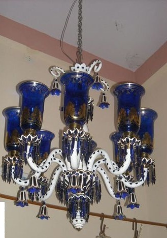 Blue And White Chandeliers