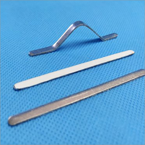 5 mm Nose Pin - Aluminium Material, 0.6mm to 1mm Thickness, Customizable Length | Application in Cloth Masks and N95 Type Masks