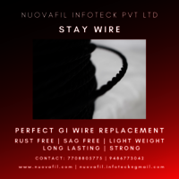Garvilon Stay Wire - Uv Stabilized Synthetic Monofilament, 2.2 Mm To 3.5 Mm Thickness, Non-conductive Support Wire, Lightning Proof, Corrosion And Abrasive Resistant
