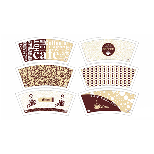 Coffee Paper Cup Blank - Paper Material, Multicolor Design | Printed Pattern, Versatile for Various Assemblies