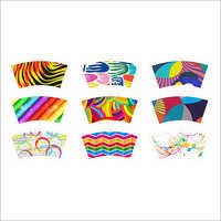 Raw Paper Cup Blank - Multicolor Printed Pattern | Material: Paper, Weight: As Per Requirement Kilograms (kg)