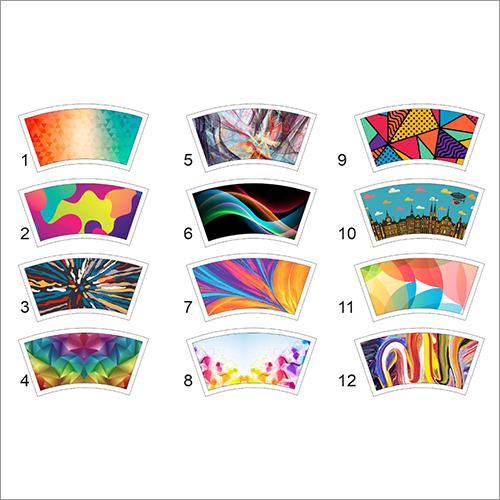 Printed Paper Cup Blank - Multicolor Printed Paper | Designed for Customization, Lightweight, Versatile Paper Cup Blank