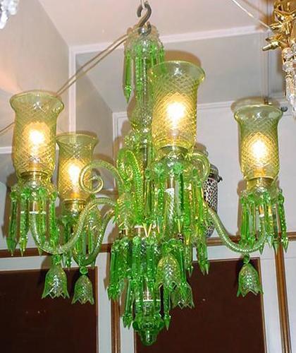 Green Chandeliers