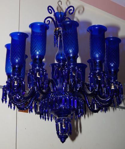 Blue Chandeliers
