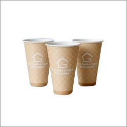 210 ml Paper Cup - Brown Printed Design | Perfect for Events and Parties