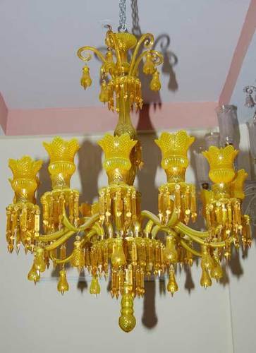 Yellow Chandeliers Light Source: Energy Saving