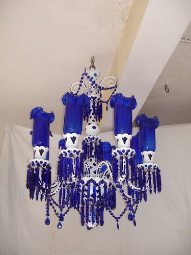 Blue Chandeliers