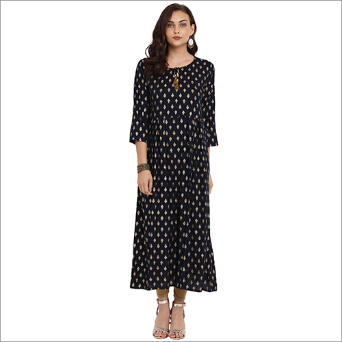 Ladies Printed Kurtis - Cotton Blend, Casual Trendy Wear for All Seasons | Washable, Ideal for Rainy, Spring, Summer, and Winter Enjoyment