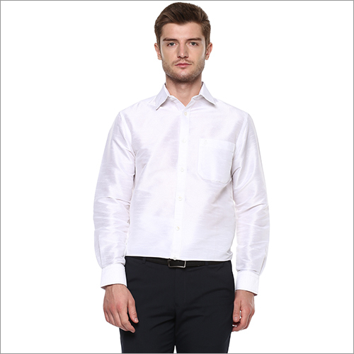 Washable Mens White Silk Shirt at Best Price in Bengaluru | Khoday Silk ...
