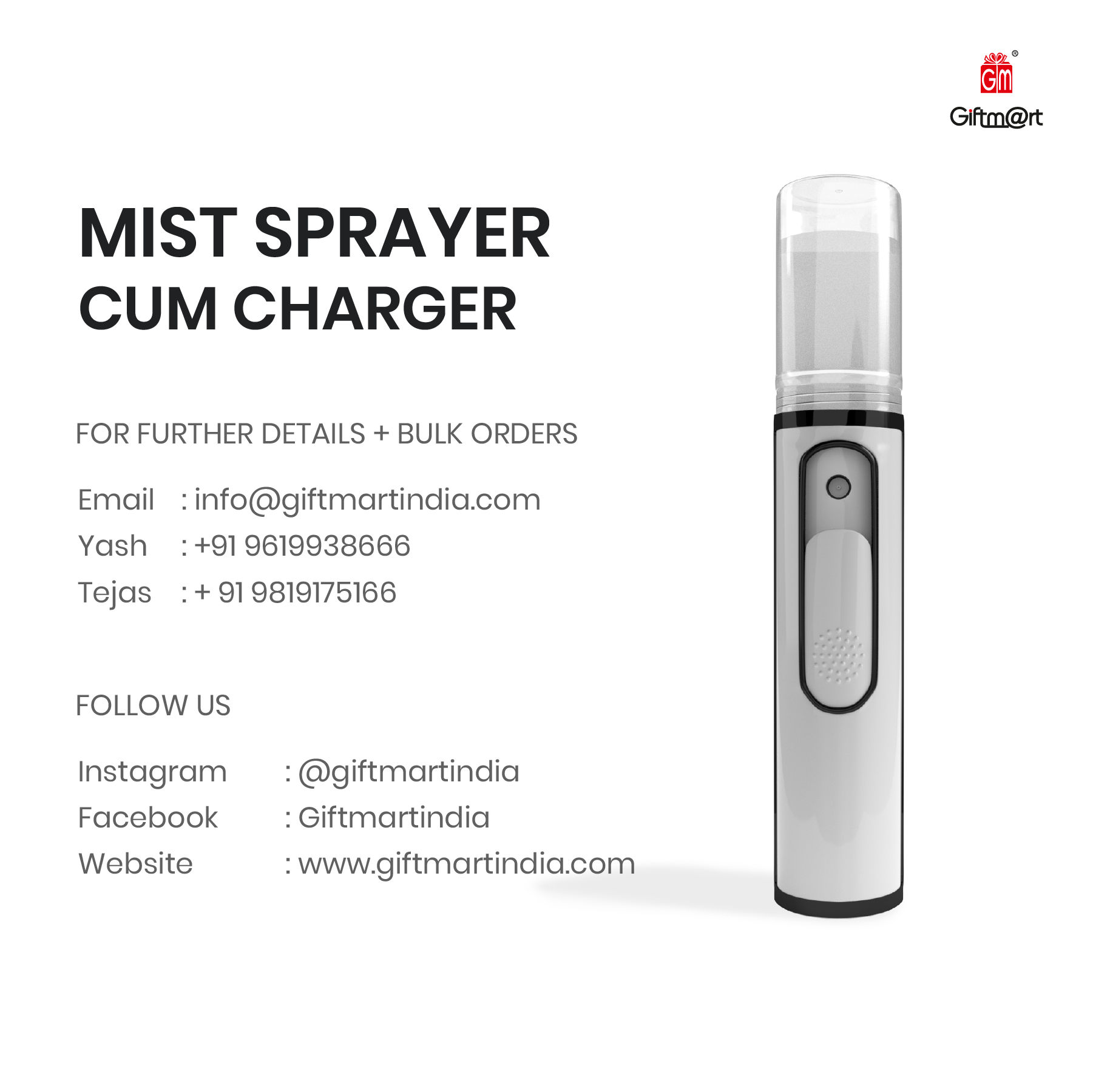 Nano Mist Sprayer With Power Bank