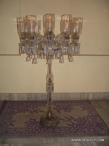 Transparent Color Pedestal Lamp