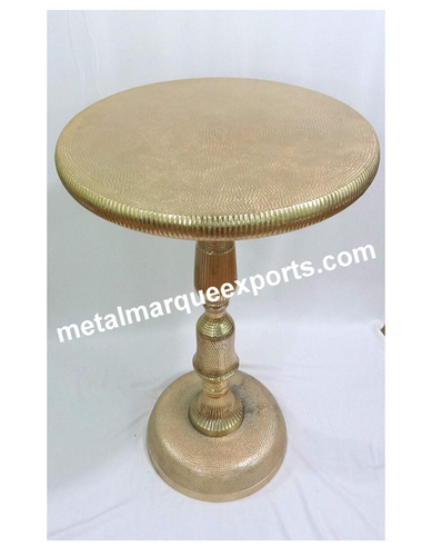 Metal Gold Plated Round Bar Table