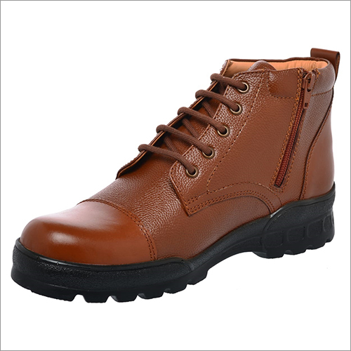 Brown Leather Police Boot Size: 6-10