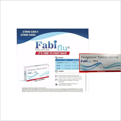 200 mg Fabiflu Favipiravir Tablets