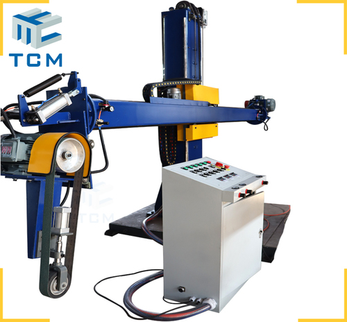 2 In 1 Automatic Polishing Machine For Steel Cylinder And Tank Cap Surface Grinding Buffing