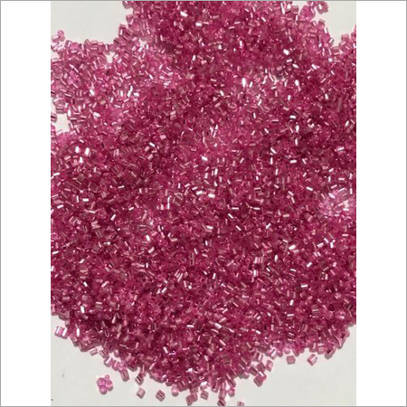 Pink Silver Cutdana Glass Beads