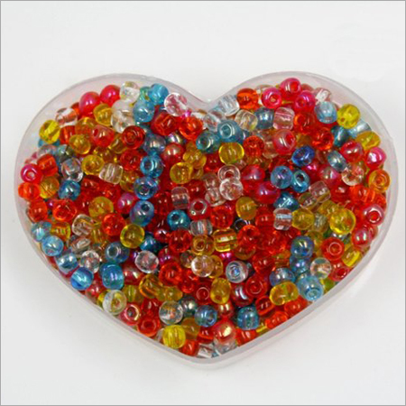 Transparent Multi Color Round Glass Beads